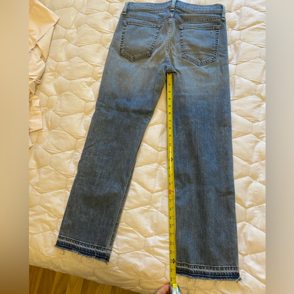 rag & bone straight leg crop light wash jeans size 27 - Picture 3 of 8